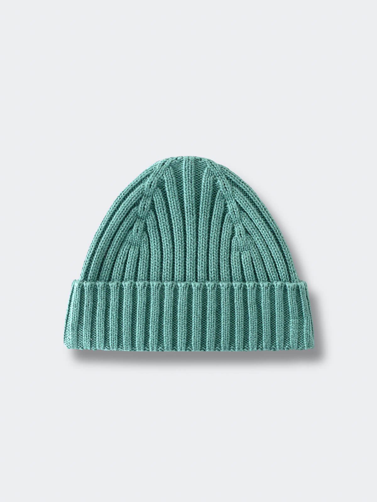 Teal knit beanie on a light gray background Baby Ribbed Beanie - Balsam Baby boy