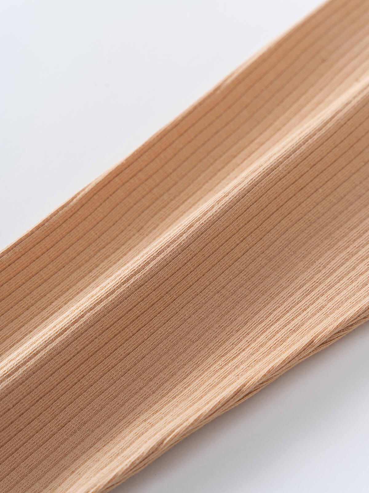 Close-up of ribbed fabric in light brown and blonde tones Baby Ribbed Leggings - Sand Baby boy