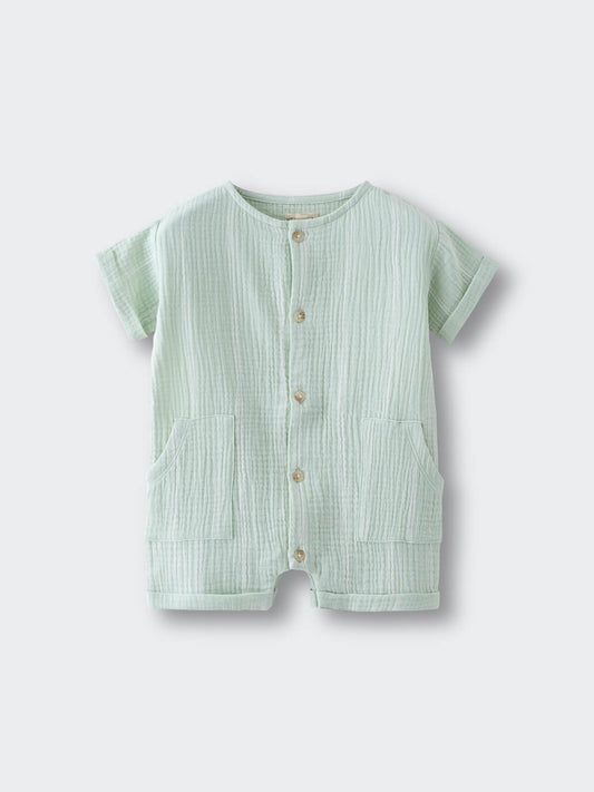 Ryan Romper - Light Green Stripe