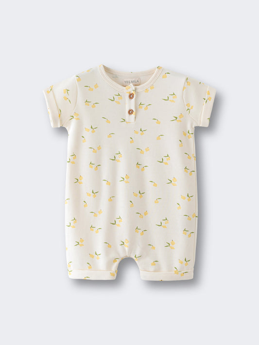 Tara Short Sleeve Onesie - Lemons
