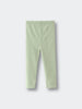 Pale green ribbed leggings laid flat on a light background Baby Ribbed Leggings - Sage Baby boy