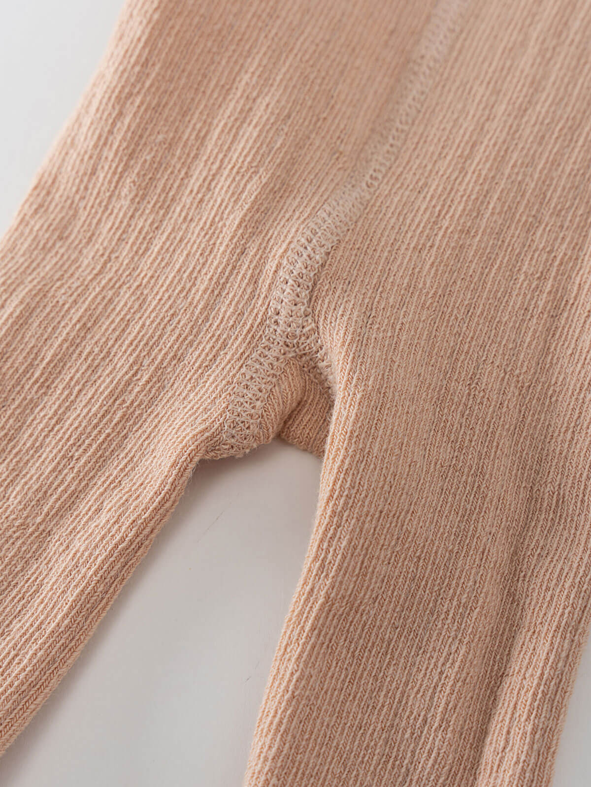 Baby Ribbed Tights - Clay