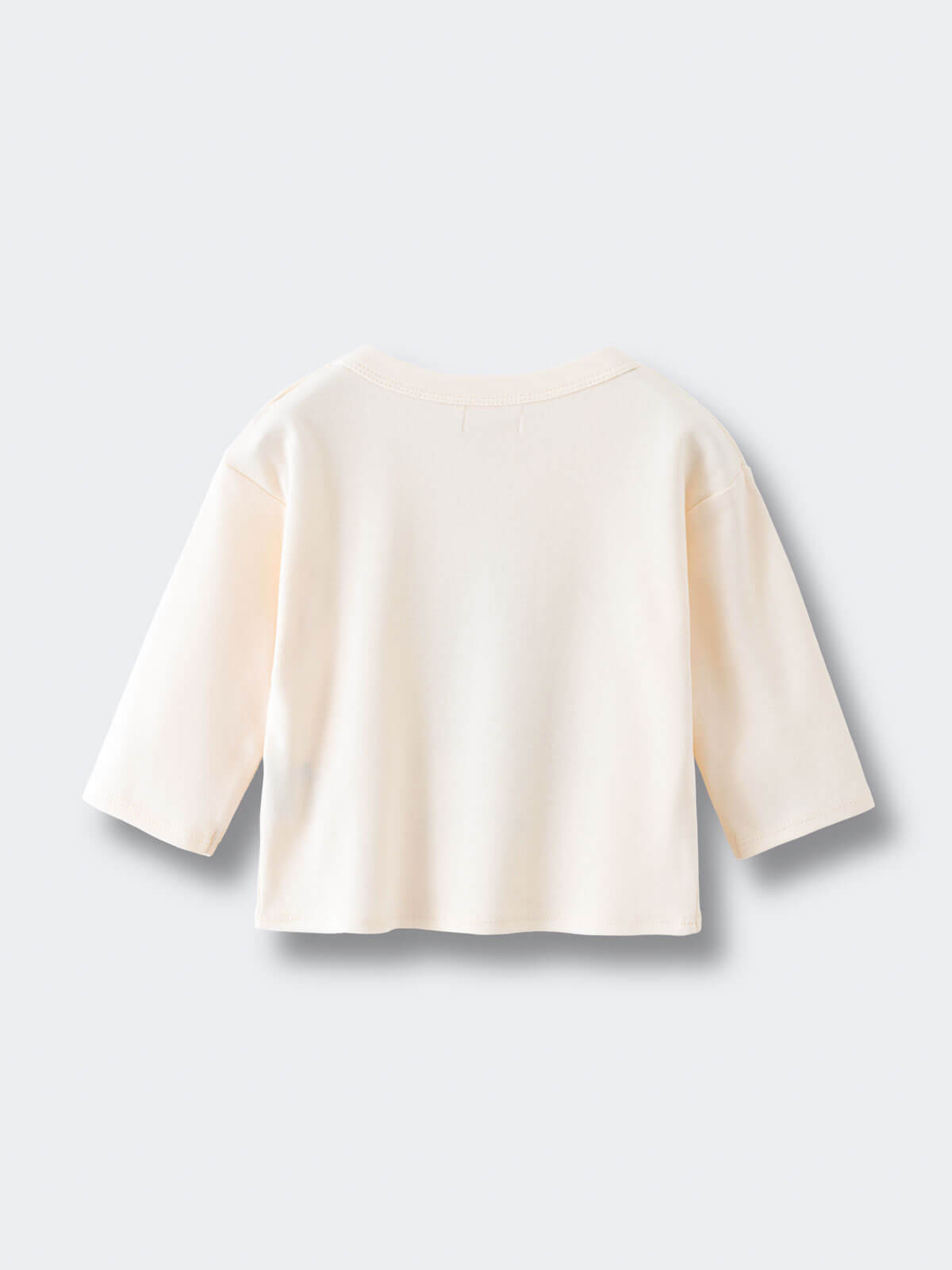 White cropped jacket on a light gray background Baby Feature Print Long Sleeve Tee - Stay Wild Baby boy