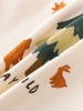 Close-up of fabric with bear, tree, and rabbit designs on a white background Baby Feature Print Long Sleeve Tee - Stay Wild Baby boy