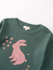 Green long sleeve tee with pink rabbit and flower print detail Baby Feature Print Long Sleeve Tee - Meadow Friends Baby girl