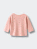 Pink baby sweater with small patterns on a light gray background Baby Printed Long Sleeve Tee - Autumn Harvest Rosehip Baby girl