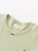Baby Cotton Tee Shirt with Acorns Baby Printed Short Sleeve Tee - Little Acorn Sage Baby boy