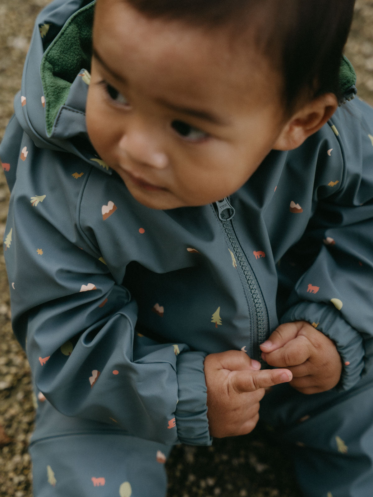 Printed Puddle Suit - Mountain View Balsam