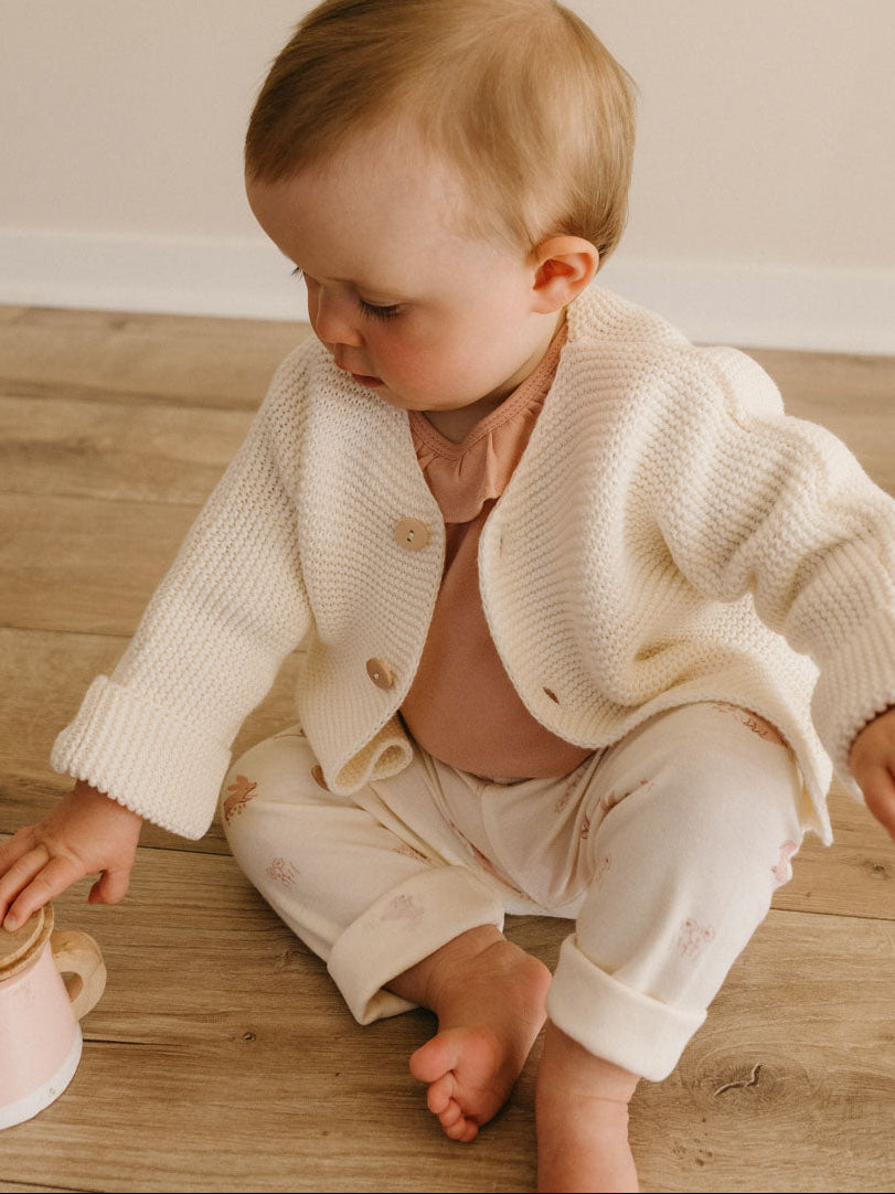 Baby Cotton Cardigan - Ecru