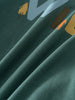 Close-up of dark green fabric with colorful printed design details Feature Print Sweatshirt - Wild Baby boy