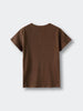 Brown short sleeve t-shirt laid flat on a light background Henley Short Sleeve Tee - Spruce Boys