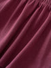 Close-up of draped plum-colored jersey fabric with elastic waistband visible Jersey Skirt - Plum Jam Girls