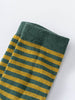 Green and yellow striped sock folded on a white surface Kids Socks 3 Pack - Acorn Boys