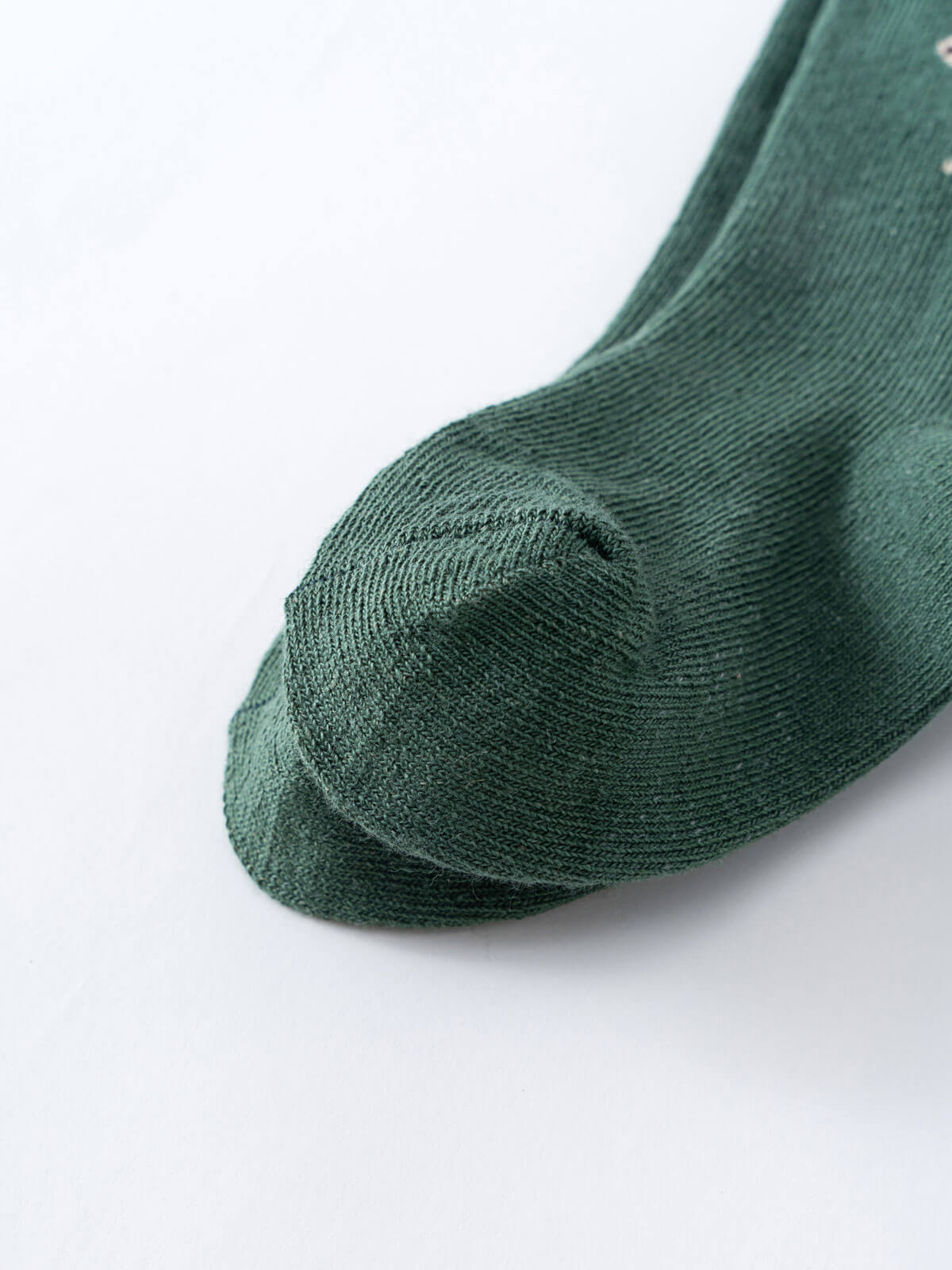 Close-up of a green ribbed sock toe on white background Kids Socks 3 Pack - Bunny Girls