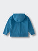 Blue hooded jacket with ribbed cuffs and hem laid flat Lightweight Zip Hoodie - Marine Boys