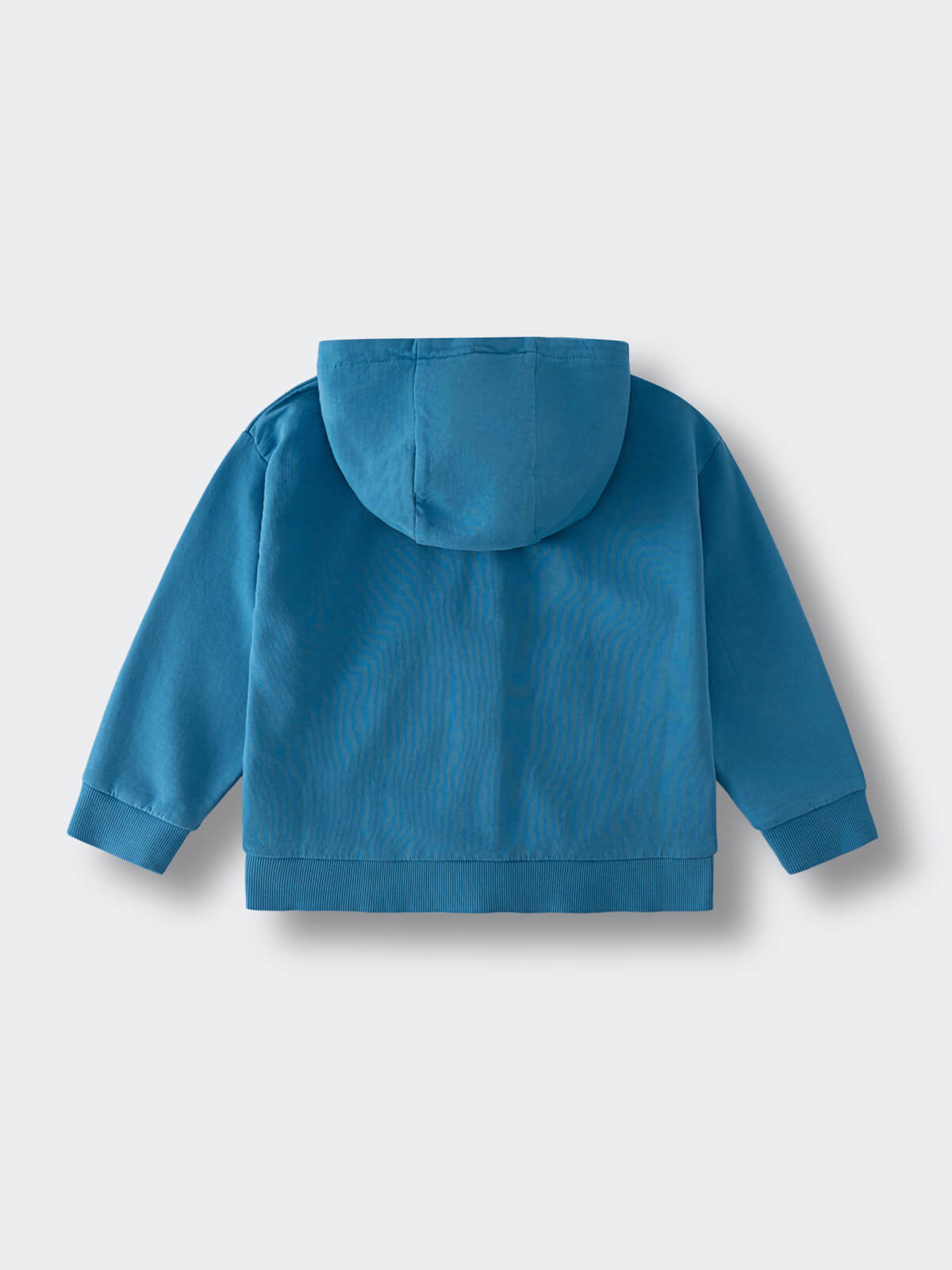 Blue hooded jacket with ribbed cuffs and hem laid flat Lightweight Zip Hoodie - Marine Boys