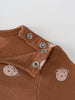 Long Sleeve Bodysuit - Cosy Bear Russet