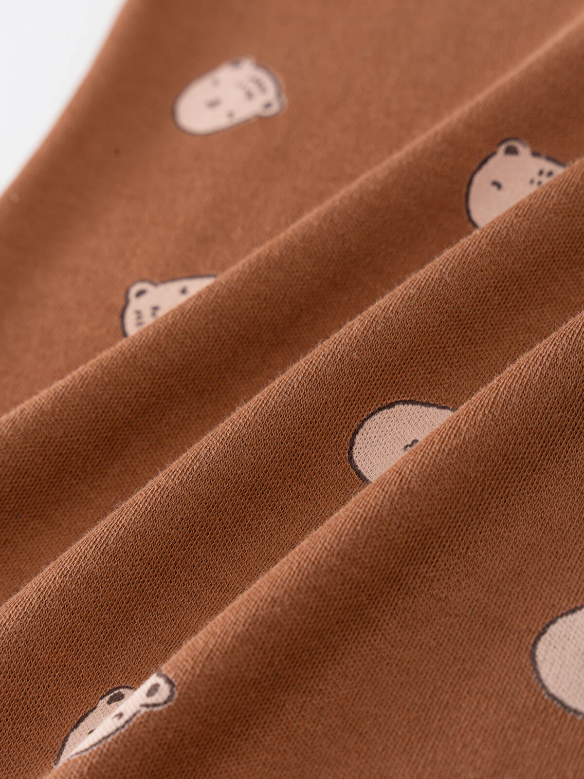Long Sleeve Bodysuit - Cosy Bear Russet