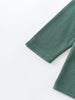 Close-up of sage green ribbed fabric long sleeve cuffs with stitching Long Sleeve Tee - Balsam Boys