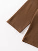 Close-up of brown ribbed fabric sleeve cuffs on white background Long Sleeve Tee - Spruce Boys