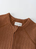Pointelle Long Sleeve One Piece - Russet