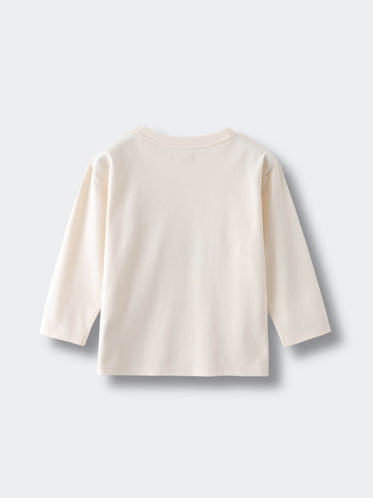 Back view of a cream-colored long sleeve shirt on a plain background Printed Long Sleeve Tee - Stay Wild Boys
