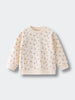 Cream sweatshirt with small mushroom and rabbit print pattern Printed Sweatshirt - Forest Gathering Ecru Girls