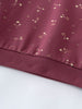 Close-up of burgundy fabric with small floral print and ribbed hem detail Printed Sweatshirt - Wild Meadow Plum Jam Girls