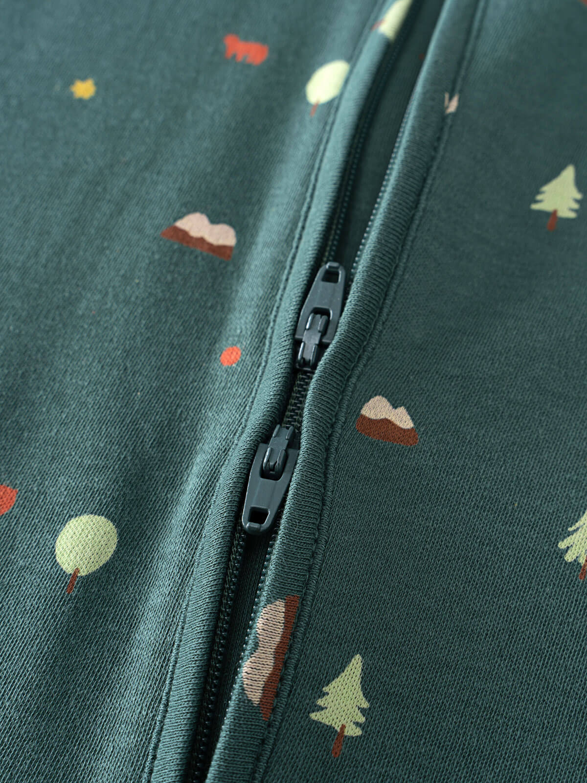 Printed Long Sleeve One Piece - Mountain View Balsam