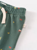 Close-up of green sweatpants with small animal and nature print details Printed Sweatpants - Mountain View Balsam Baby boy