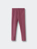 Mauve ribbed leggings laid flat on a light gray surface Ribbed Leggings - Plum Jam Girls
