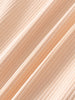 Close-up of ribbed fabric texture in warm beige and clay tones Ribbed Long Sleeve One Piece - Clay Baby girl