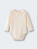 Ruffle Long Sleeve Bodysuit - Ecru