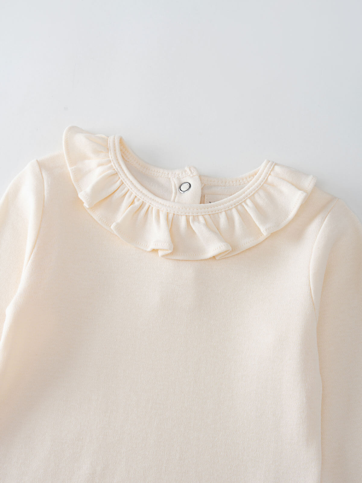 Ruffle Long Sleeve Bodysuit - Ecru