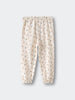 Cream colored pants with bunny and mushroom print pattern Sweatpants - Forest Gathering Ecru Girls