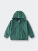 Green zip-up hoodie with front pockets on light background Zip Hoodie - Balsam Boys