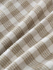 Close-up of plaid fabric with brown and white pattern Baby Check Shirt - Woven Check Baby boy