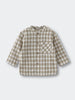Plaid shirt on a light gray background Baby Check Shirt - Woven Check Baby boy