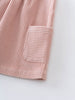 Pink corduroy dress with a pocket on a white background Baby Corduroy Dress - Blush Baby girl