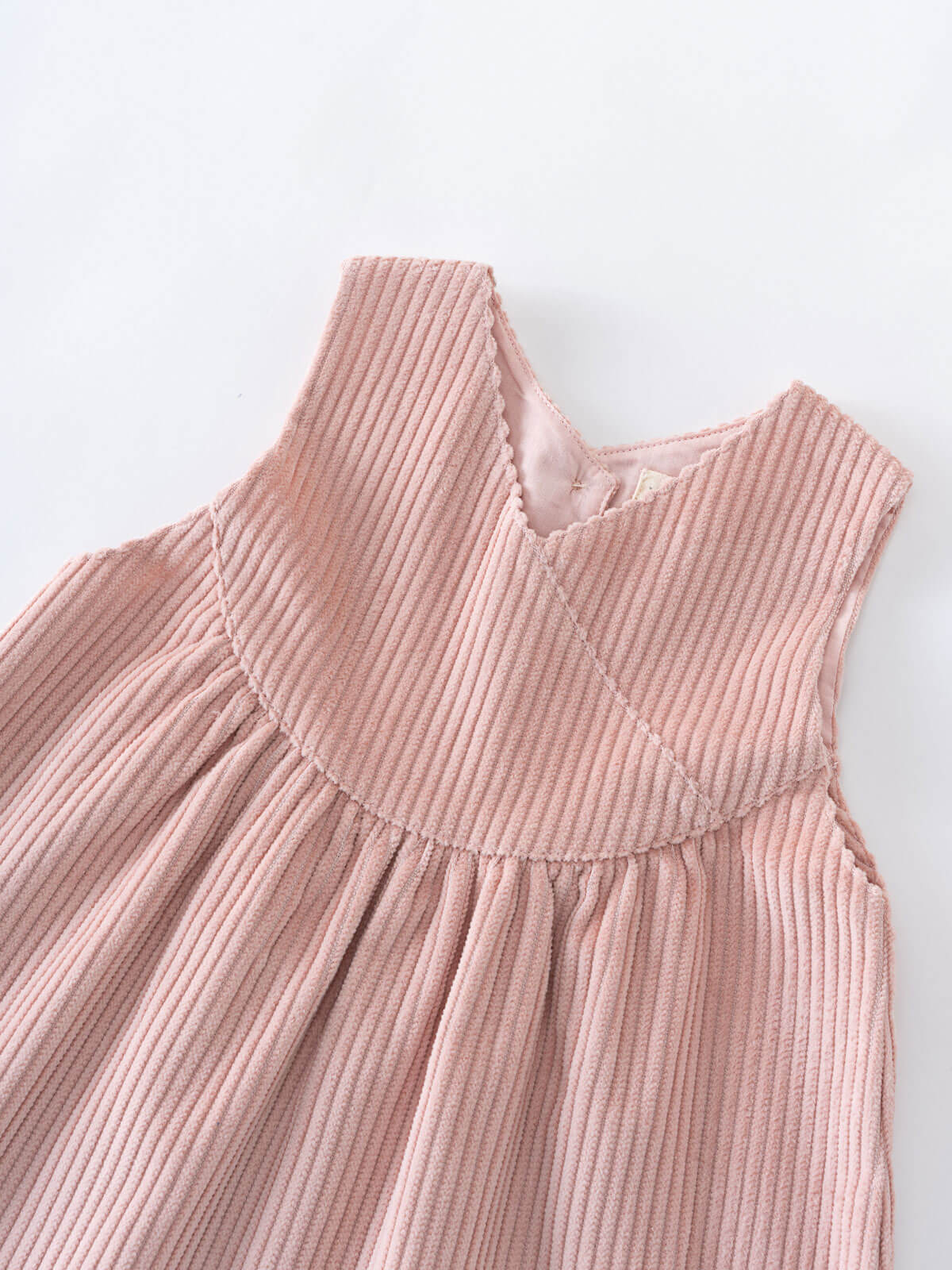 Pink corduroy dress on a white background Baby Corduroy Dress - Blush Baby girl