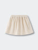 Beige corduroy skirt on a light gray background Baby Corduroy Skirt - Ecru Baby girl