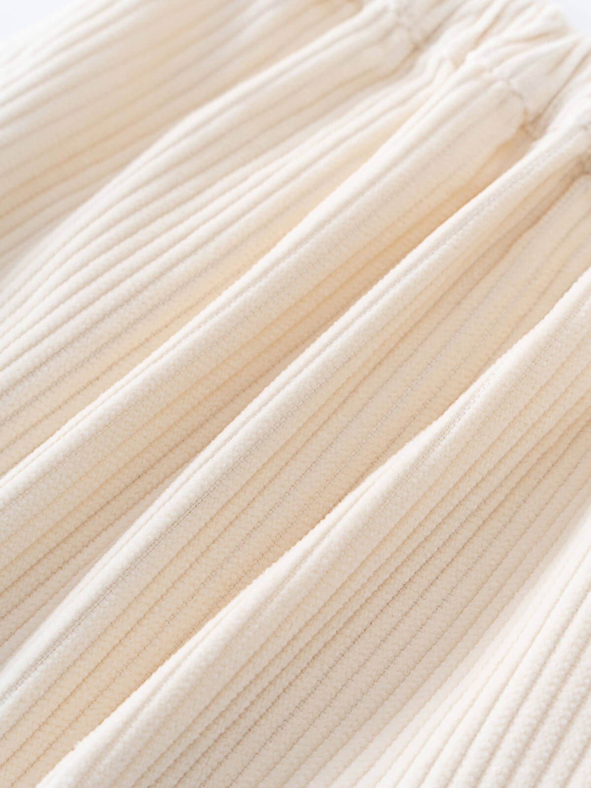 Close-up of beige corduroy fabric texture Baby Corduroy Skirt - Ecru Baby girl