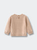 Baby beige sweater on white background Baby Feature Print Jumper - Little Acorn Baby boy