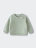 Light green knitted baby sweater with textured pattern and shoulder buttons Knit Jumper - Mint Baby boy