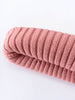 Pink knitted fabric on a white background Baby Ribbed Beanie - Rosehip Baby girl