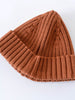 Brown knitted beanie on a white background Baby Ribbed Beanie - Russet Baby boy