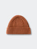 Brown knit beanie on a light gray background Baby Ribbed Beanie - Russet Baby boy