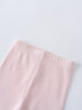 Close-up of pink ribbed fabric leggings on a light background Baby Ribbed Leggings- Candy Floss Baby girl