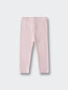 Pink ribbed leggings laid flat on a light background Baby Ribbed Leggings - Candy Floss Baby girl