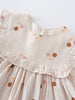 Close-up of a baby dress with floral embroidery on a white background Baby Woven Dress - Autumn Bouquet Ecru Baby girl